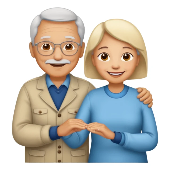  light skin grandparents sticker