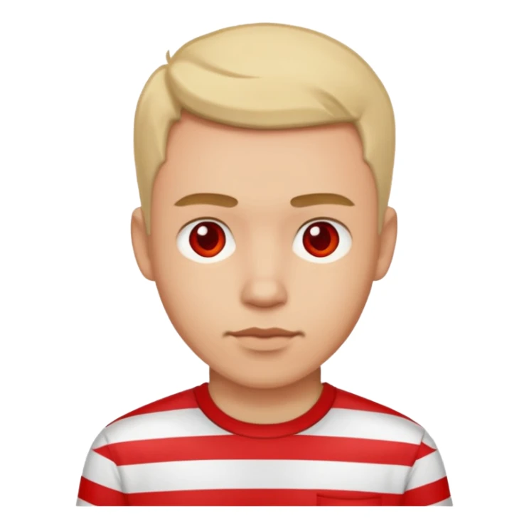 Men with Shirt have red Strip sticker