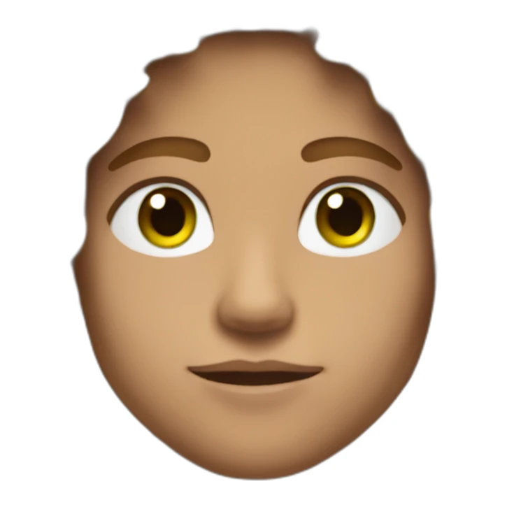 Bodybuilder with green eyes and brown curly hair model face no smile sticker