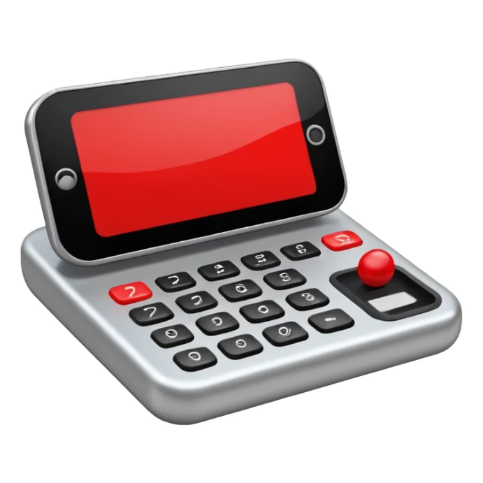 pin pad with a small black screen on top and a small red screen down indicates the locked situation sticker