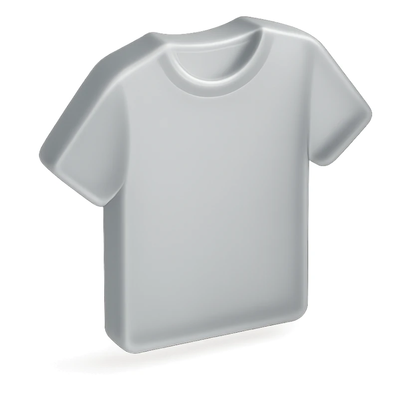grey t-shirt icon, soft shadows, subtle 3D effect, no text sticker