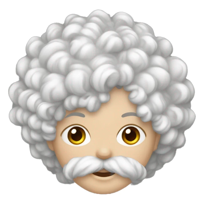 Garçon métisse blanc cheveux bouclés court sticker