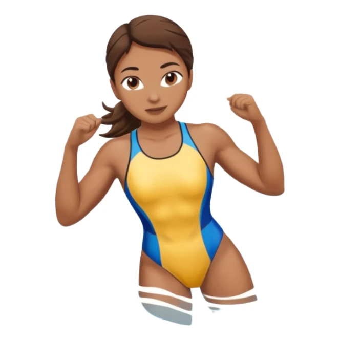 girl swimming athlete sticker