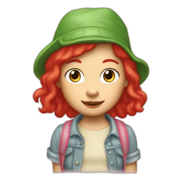 strawberry shortcake ginger girl tomboy 2003 sticker