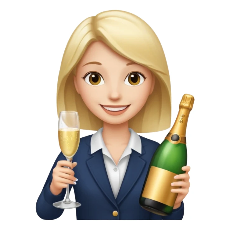 girl with sampine bottle sticker