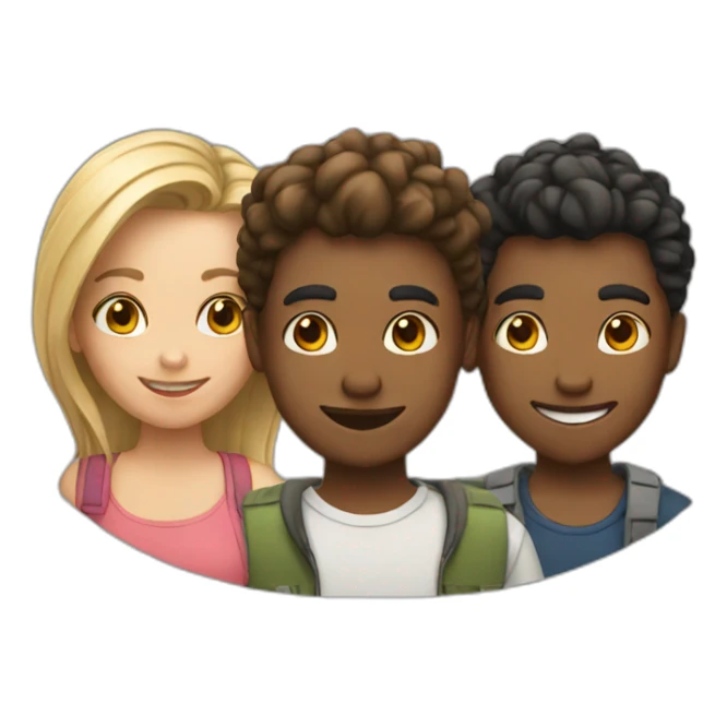 3 group of friends  sticker