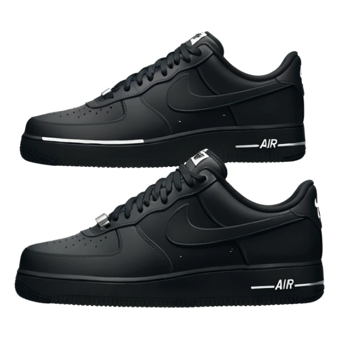 Nike Air Force 1 Full Black OG Criminal Low Top Sneaker sticker