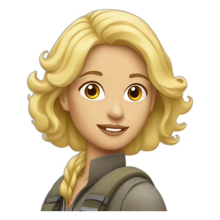  blonde woman travel sticker