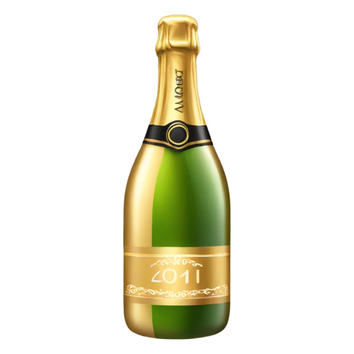 bottle of champagne  sticker