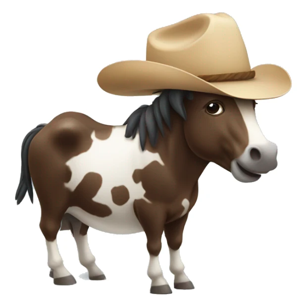 animal vaca usando um chapeu de cowboy sticker