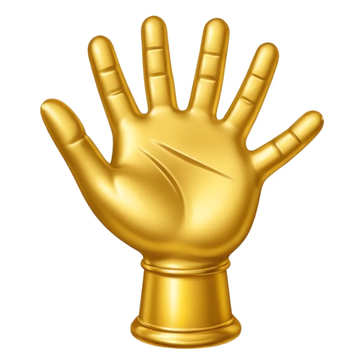 Eine goldene, geballte Hand die den Daumen nach oben streckt sticker