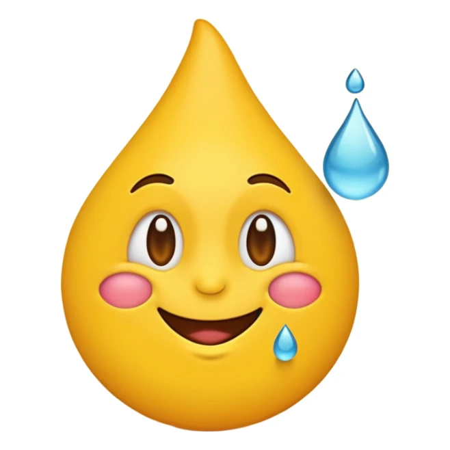 Emoji souriant avec goutte de sueur sticker