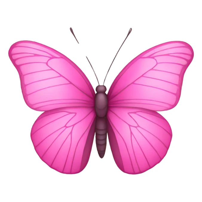 Pink Butterfly similar to iPhone emoji sticker