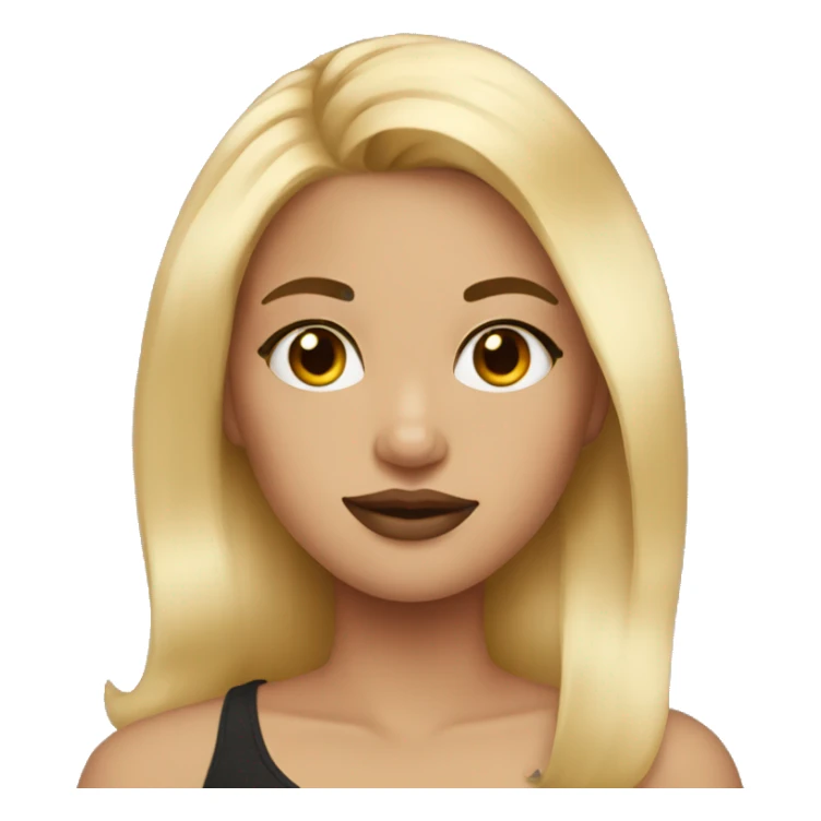 girl with blonde hair and lots of makeup sticker