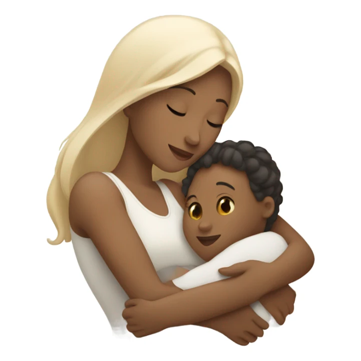 white skin mother with child sticker