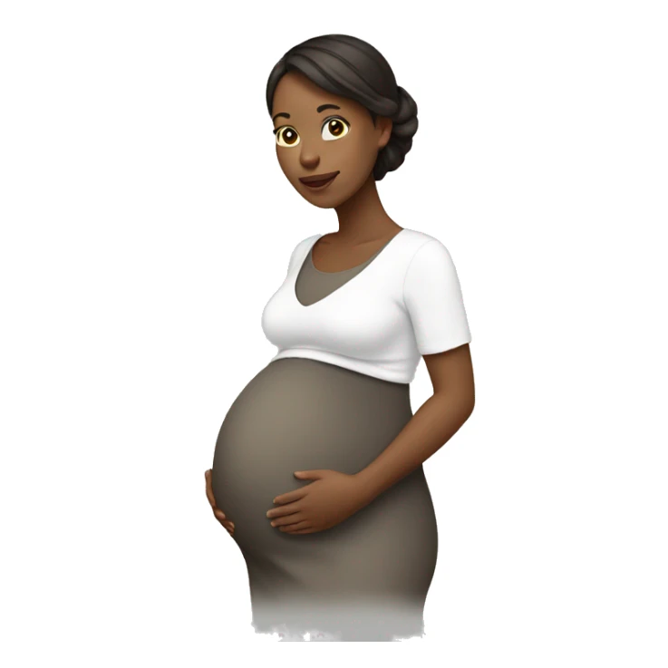 pregnant white  sticker