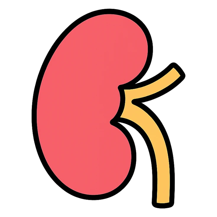 kidney minimal flat design no text sticker