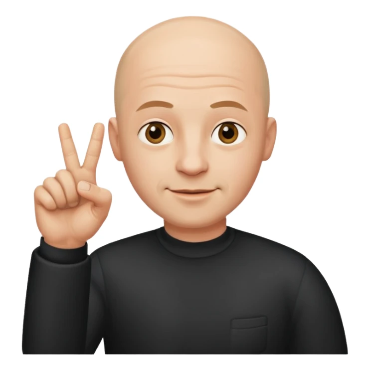 AVATAR DE UM CARECA COM O DEDO LEVANTADO DANDO LEGAL sticker