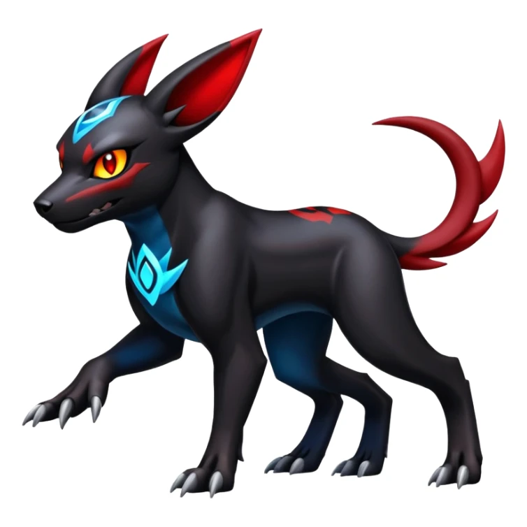 Guilmon-Houndoom-Umbreon-hybrid sticker