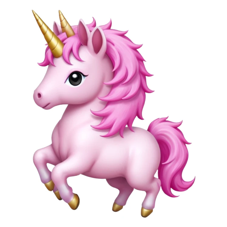 Cute anime pink baby unicorn dancing 
 sticker