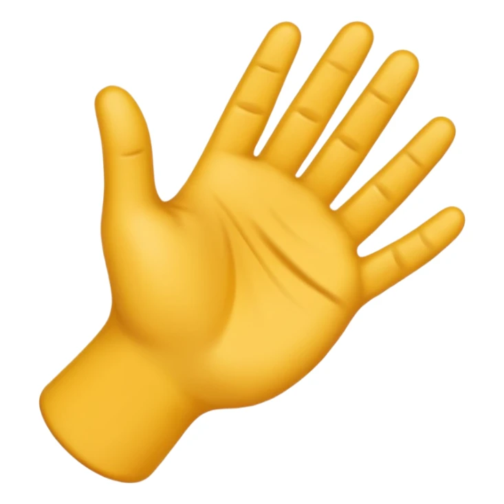 Crea un emoji que sea este ✋️ pero de cabeza, osea invertido sticker