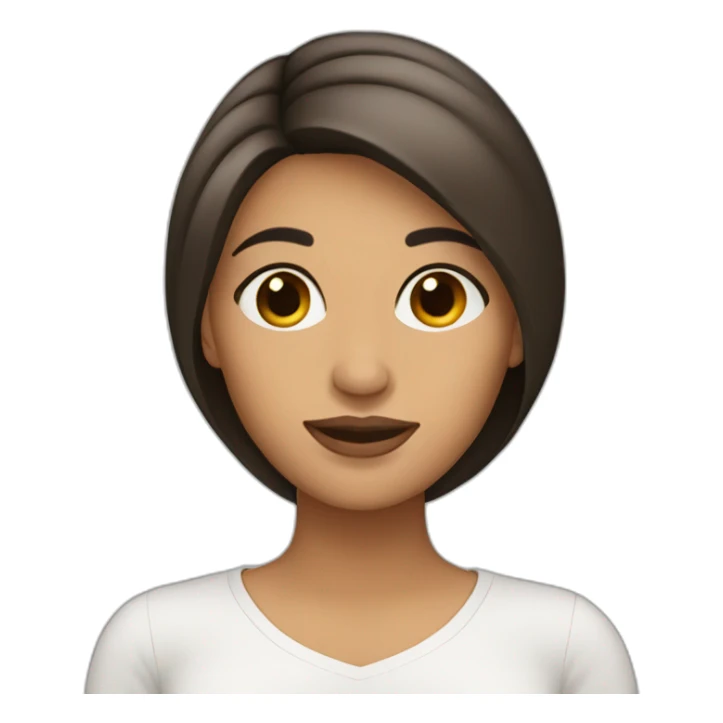 Latina with straight hair sticker