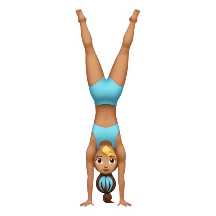 Girl hand stand sticker