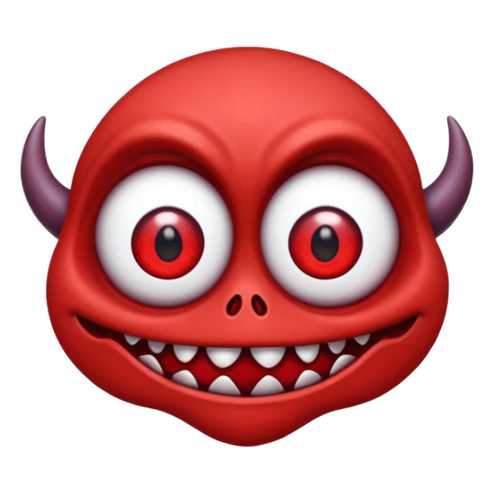 maak een emojie van de vecna  van stranger things in het rood  sticker