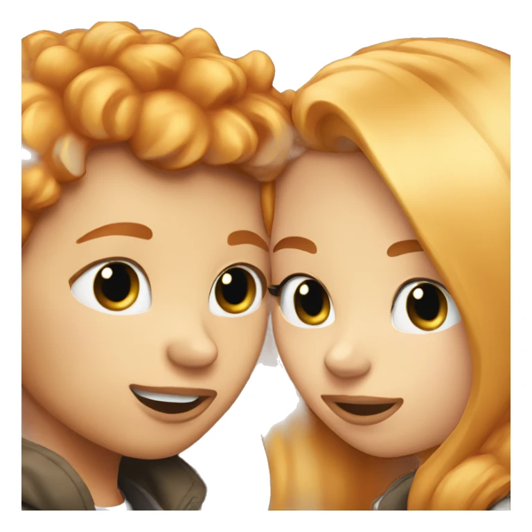 A Ginger and a blond Girl Kissing  sticker