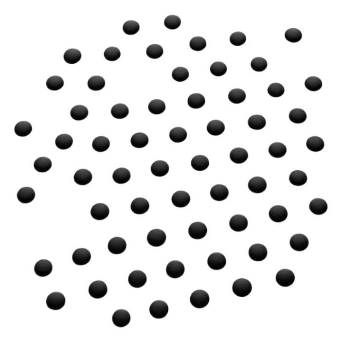 a lot of dots moving from left to right until they hit a line and only a few dots emerge sticker