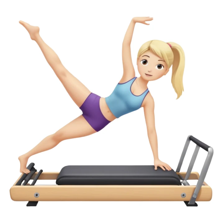 blonde girl pilates sticker