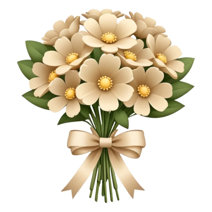 Beige colored bouquet of flowers sticker