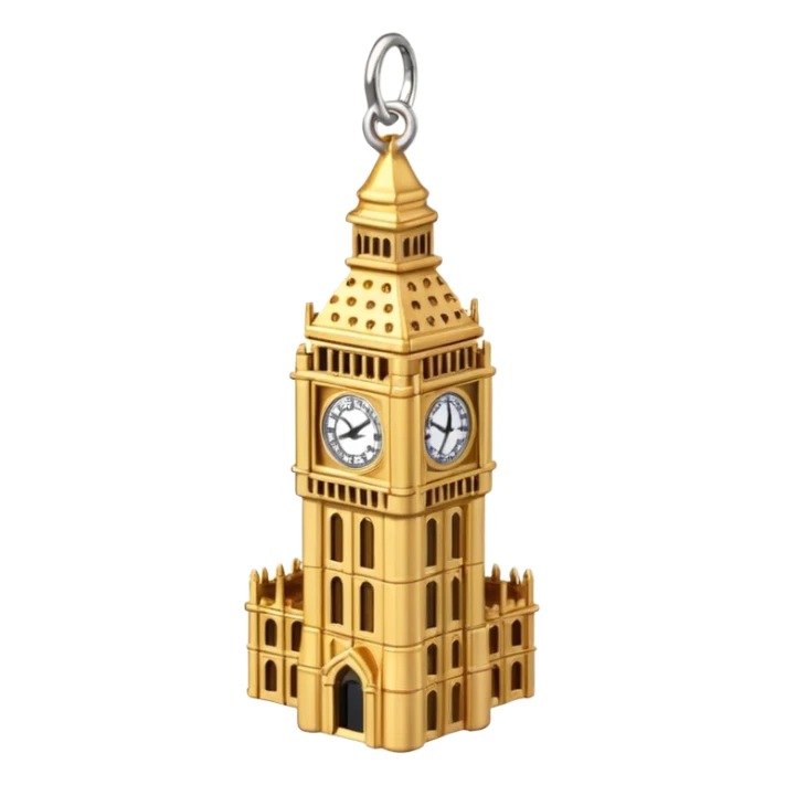 A miniature Big Ben tower charm with golden details



 sticker