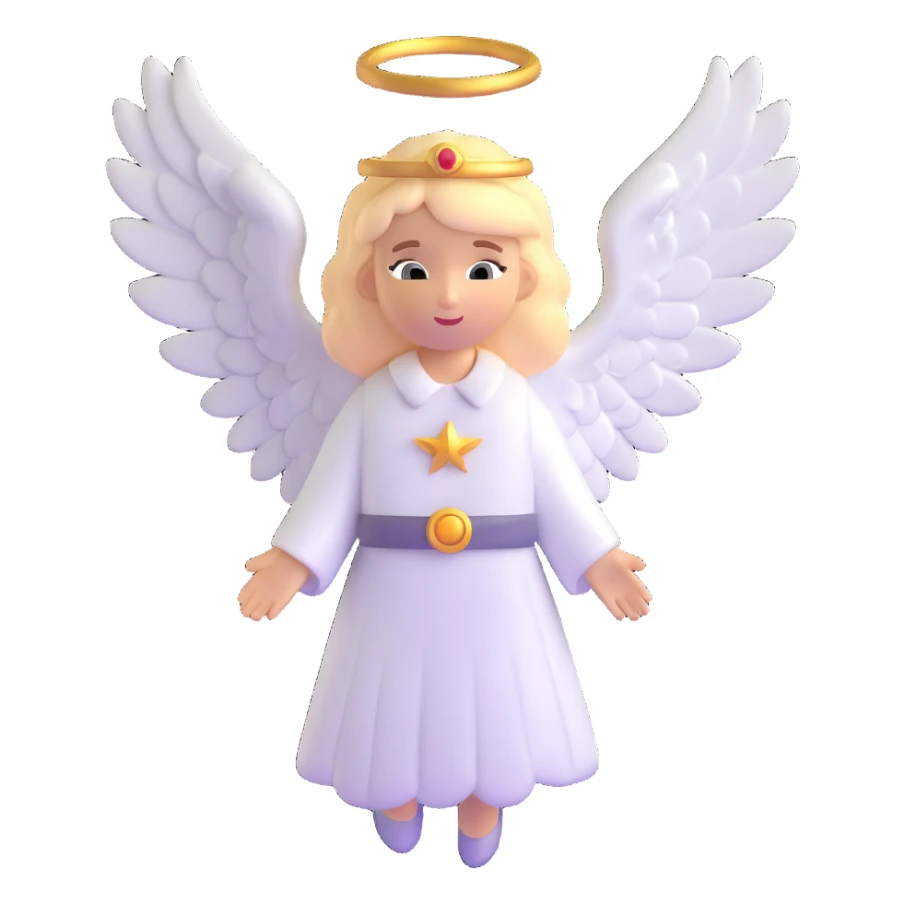 guardian angel with wings and halo from bible sticker