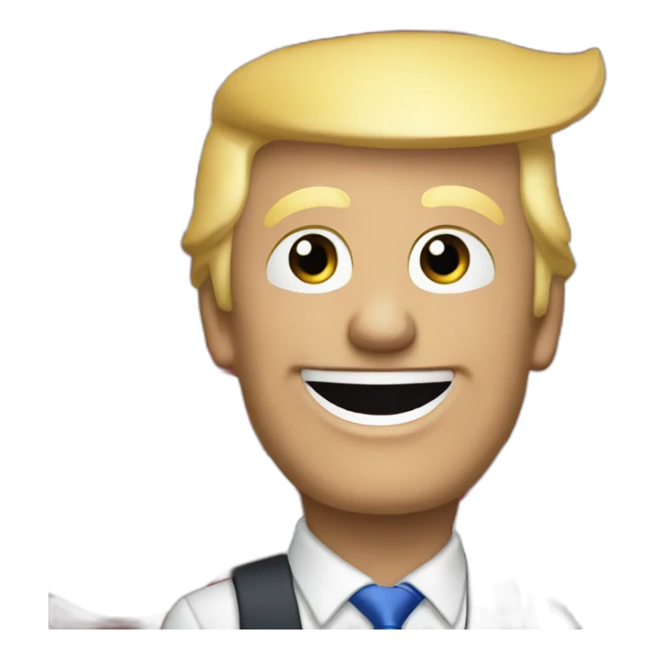 Donald trump happy with American flag  sticker