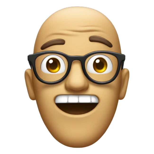 Una cara con gafas sacando la lengua  sticker