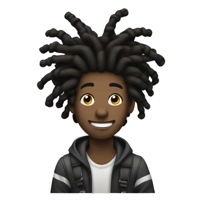 black 20 year old man with dreads on a rollercoaster sticker