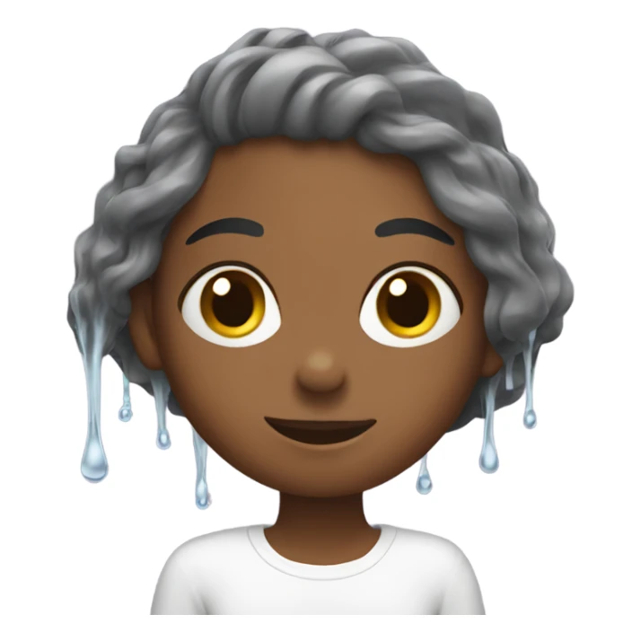 girl washing hair sticker