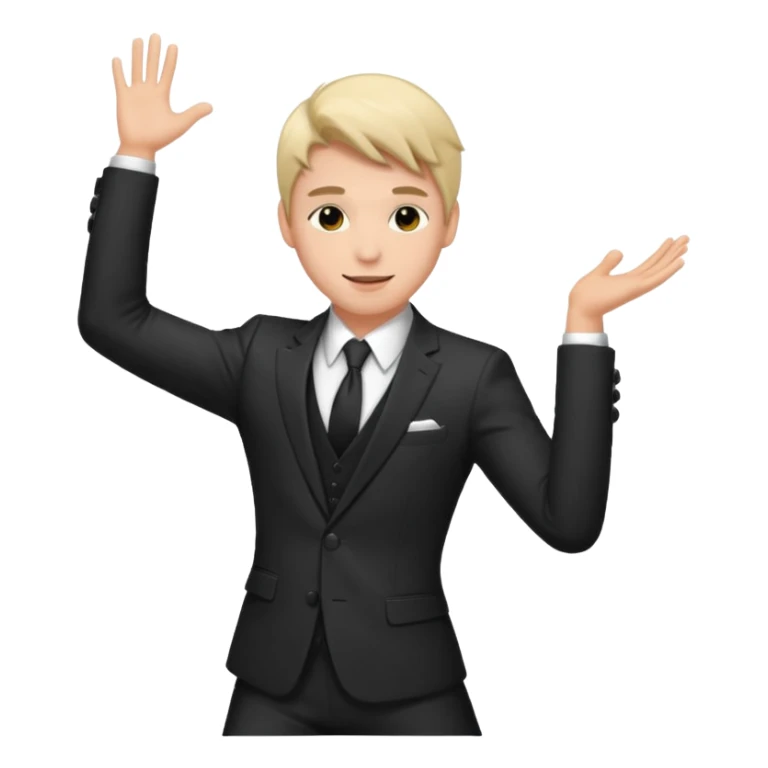male dancer with suit clothes sticker