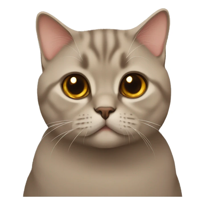 brown british shorthair cat sticker