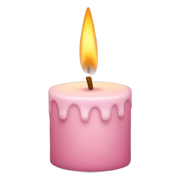 light pink candle sticker