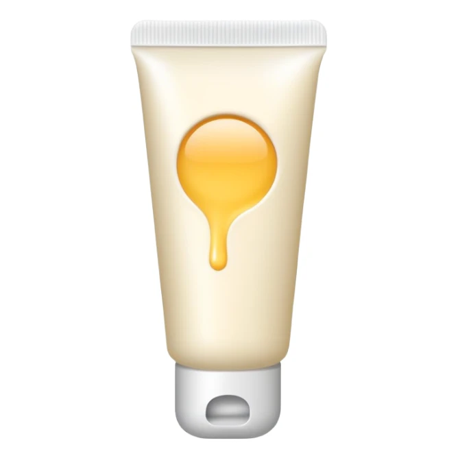 Cream in white tube sticker