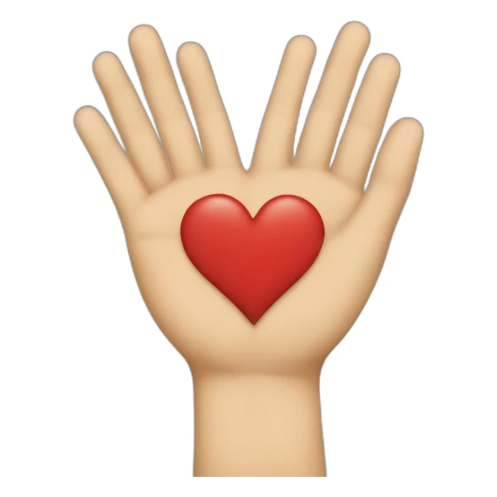 Kelly slater heart with his hands sticker
