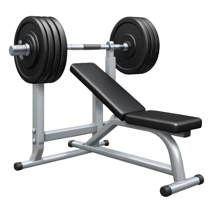 gym bench with a single dumbbell on it sticker