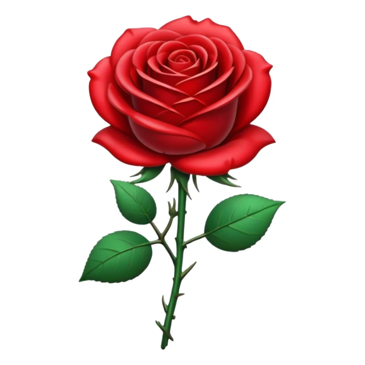 metal rose, without green leaves, just flower sticker