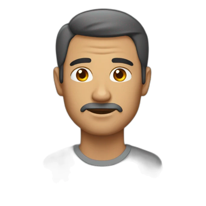 Hombre con cejas unidas sticker