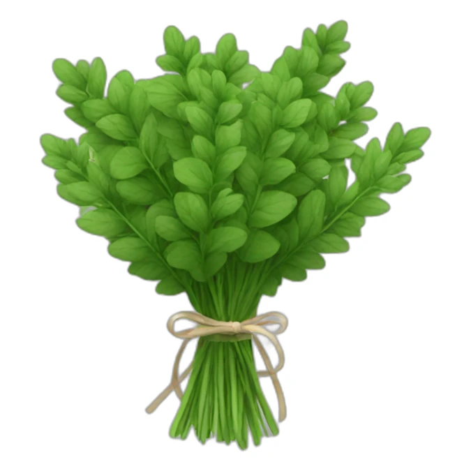bouquet of green herbs sticker