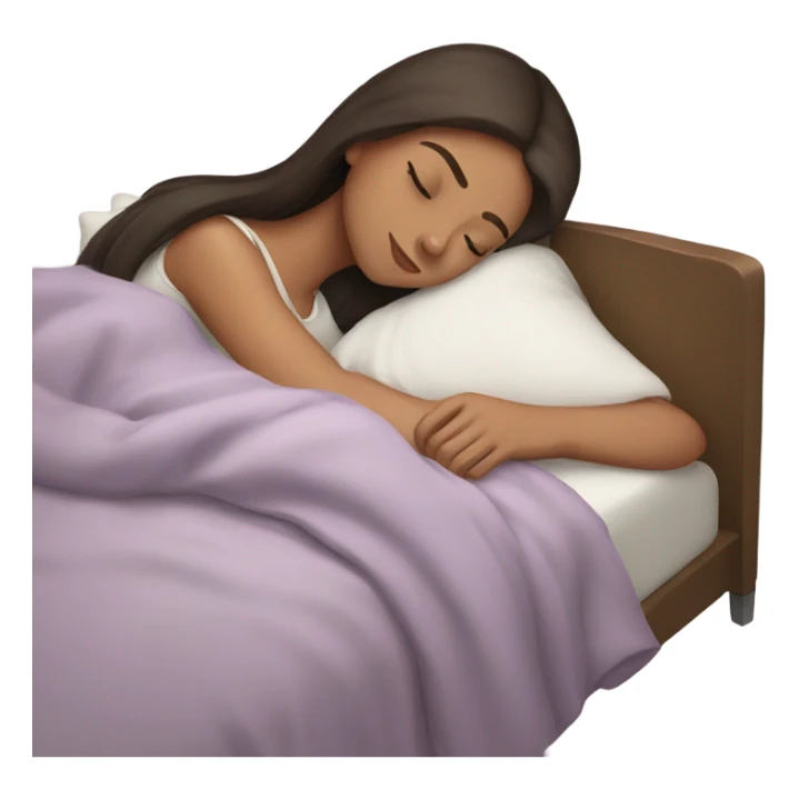 Brunette girl sleeping sticker
