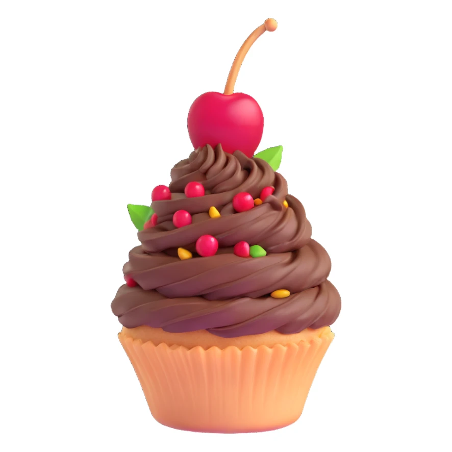 magic wand with chocolate frosting and a cherry on top sticker