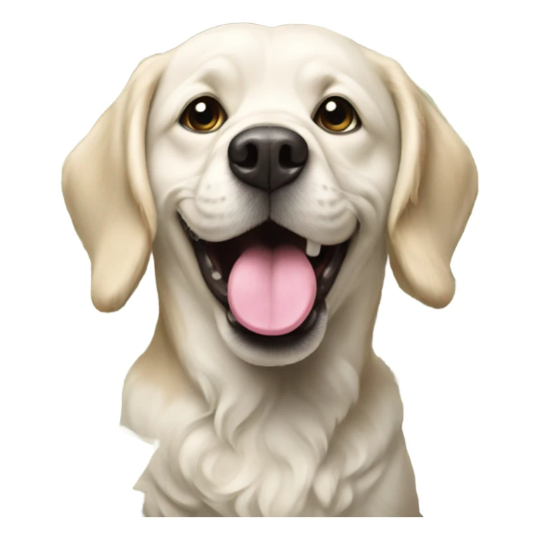 Doodle dog with money tongue  sticker